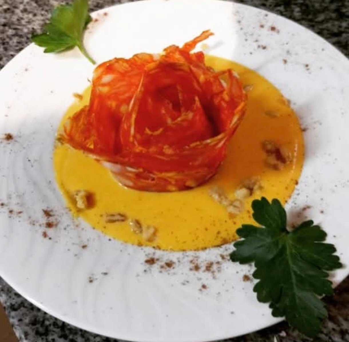 La rose de coppa — création signature du chef